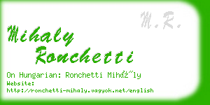 mihaly ronchetti business card